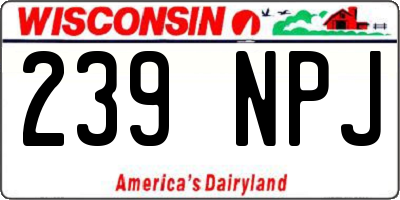 WI license plate 239NPJ