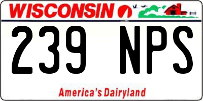 WI license plate 239NPS