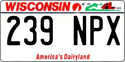 WI license plate 239NPX