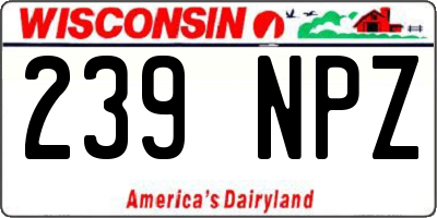 WI license plate 239NPZ