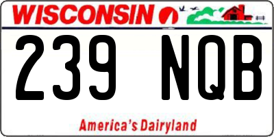 WI license plate 239NQB