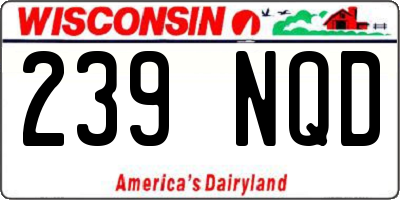 WI license plate 239NQD