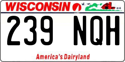 WI license plate 239NQH