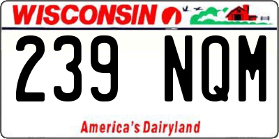 WI license plate 239NQM