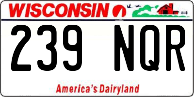 WI license plate 239NQR