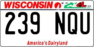 WI license plate 239NQU