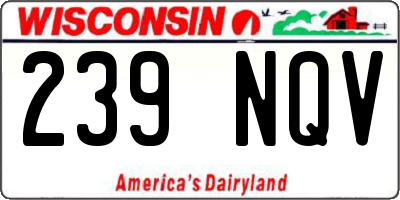 WI license plate 239NQV