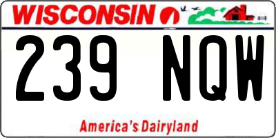 WI license plate 239NQW