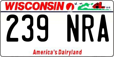 WI license plate 239NRA