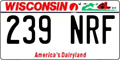 WI license plate 239NRF