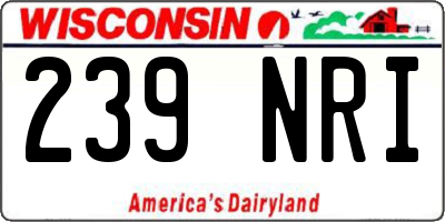 WI license plate 239NRI