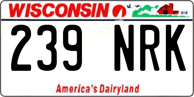 WI license plate 239NRK