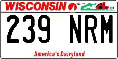 WI license plate 239NRM