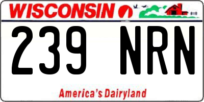 WI license plate 239NRN