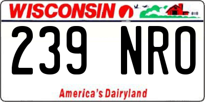 WI license plate 239NRO