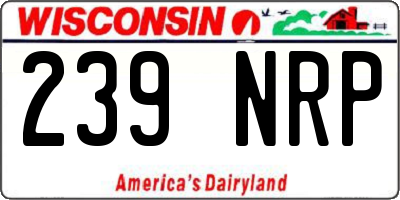 WI license plate 239NRP