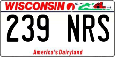 WI license plate 239NRS
