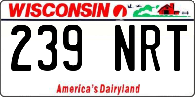 WI license plate 239NRT