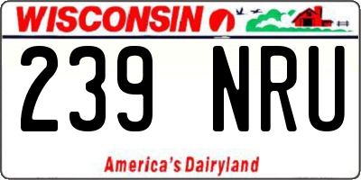 WI license plate 239NRU