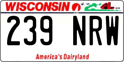 WI license plate 239NRW
