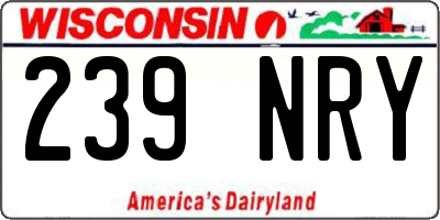 WI license plate 239NRY