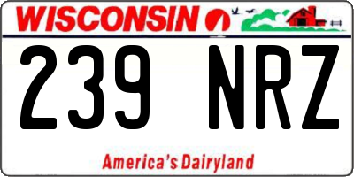 WI license plate 239NRZ