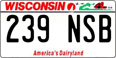 WI license plate 239NSB