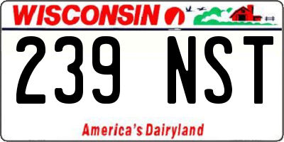 WI license plate 239NST