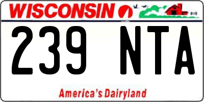 WI license plate 239NTA