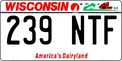 WI license plate 239NTF