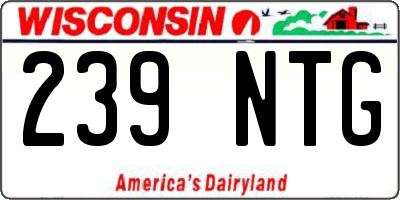 WI license plate 239NTG