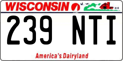 WI license plate 239NTI