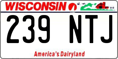 WI license plate 239NTJ
