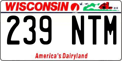 WI license plate 239NTM