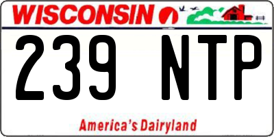 WI license plate 239NTP