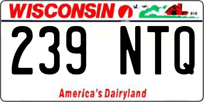 WI license plate 239NTQ