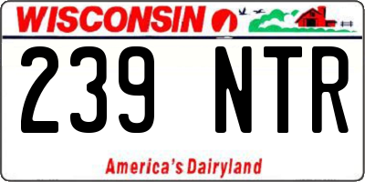 WI license plate 239NTR