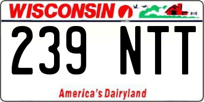 WI license plate 239NTT