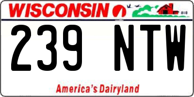 WI license plate 239NTW