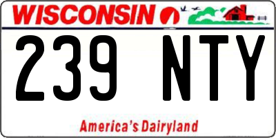 WI license plate 239NTY