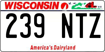 WI license plate 239NTZ
