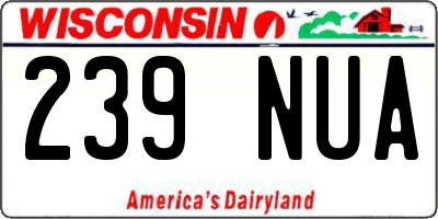WI license plate 239NUA