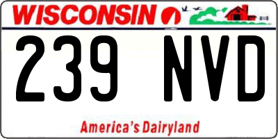 WI license plate 239NVD