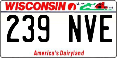 WI license plate 239NVE