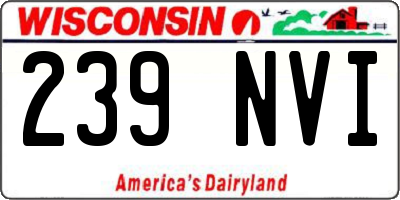 WI license plate 239NVI