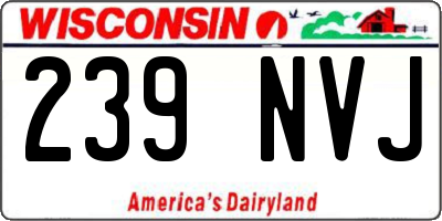 WI license plate 239NVJ
