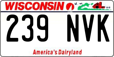 WI license plate 239NVK