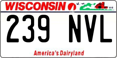 WI license plate 239NVL