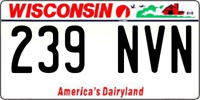 WI license plate 239NVN