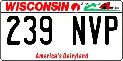 WI license plate 239NVP